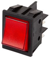ROCKER SWITCH, DPST, 16A, 250V, PANEL