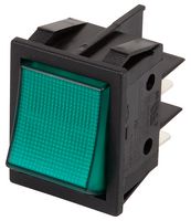 ROCKER SWITCH, DPST, 16A, 250V, PANEL
