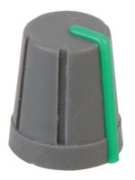 MULTICOMP CR-R4-4 KNOB, SOFT TOUCH, D SHAFT, GREY/GRN