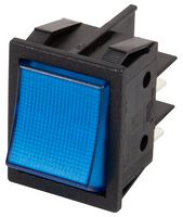 ROCKER SWITCH, DPST, 16A, 250V, PANEL