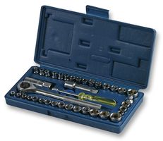 DURATOOL D00200 SOCKET SET, 1/4" & 3/8" 40PC