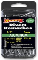 ARROW FASTENER RMA1/8IP RIVETS, 3MM, MEDIUM (PK 100) ROHS COMPLIANT: YES