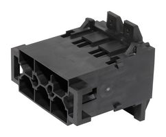 MOLEX 43938-2101 Connector Housing, Black, Mini-Fit Sr. 43938 Series, Plug, 6 Positions, 10 mm
