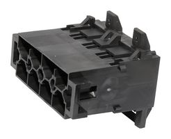 MOLEX 43938-2102 Connector Housing, Black, Mini-Fit Sr. 43938 Series, Plug, 8 Positions, 10 mm