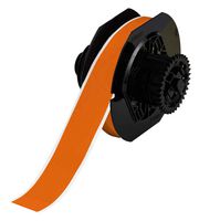 BRADY B30C-1125-584-OR Retro Reflective Tape for Outdoor Labeling, Printable, Orange, 1.125" W x 50 Ft L Roll