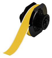 BRADY B30C-1125-549-YL Label Tape for Cold Temperature Applications, Flexible Polyester, Yellow, 1.125" W x 100 Ft L Roll