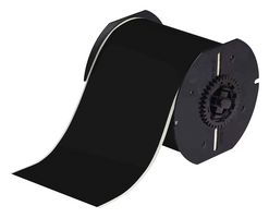 BRADY B30C-4000-569-BK Low Halide Polyester Tape for Labeling Stainless Steel, Black, 4" W x 100 Ft L Roll