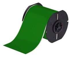 BRADY B30C-4000-569-GN Low Halide Polyester Tape for Labeling Stainless Steel, Green, 4" W x 100 Ft L Roll