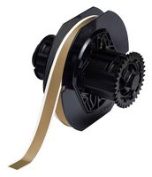 BRADY B30C-500-595-GD Indoor/Outdoor Vinyl Label Tape with Aggressive Adhesive, Gold, 0.5" W x 100 Ft L Roll