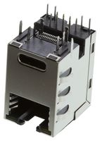 AMPHENOL COMMUNICATIONS SOLUTIONS RJE4E1881411 Modular Connector, RJ45 Jack with USB, 1 x 1 (Port), 8P8C, Cat5e