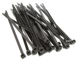 MULTICOMP PRO PP002225 Cable Tie, Heat Stabilized, Nylon 6.6 (Polyamide 6.6), Black, 221 mm, 7.6 mm, 52.3 mm, 120 lb
