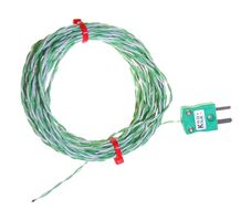 LABFACILITY Z2-K-3M-PLUG IEC (PACK OF 5) Thermocouple, K, -75 °C, 260 °C, PTFE (Polytetrafluoroethylene), 9.84 ft, 3 m