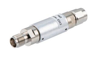 FAIRVIEW MICROWAVE FMAT7462-6 6 DB FIXED ATTENUATOR TNC MALE PLUG TO TNC FEMALE JACK UP TO 12.4 GHZ RATED TO 5 WATTS, BRASS NICKEL BODY, 1.35:1 VSWR ROHS COMP