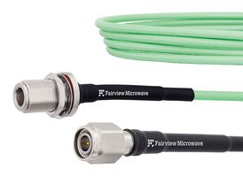 FAIRVIEW MICROWAVE FMCA1250-24 RF / Coaxial Cable Assembly, Low Loss, 24 ", 610 mm, LL142, N Type Bulkhead Jack, TNC Plug, 50 ohm