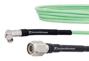 FAIRVIEW MICROWAVE FMCA1254-24 RF / Coaxial Cable Assembly, Low Loss, 24 ", 610 mm, LL142, SMA Right Angle Plug, TNC Plug, 50 ohm