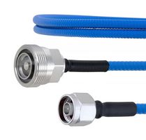 FAIRVIEW MICROWAVE FMCA1786-24 LOW PIM 7-16 DIN FEMALE TO N MALE PLENUM CABLE SPP-250-LLPL COAX IN 24 INCH WITH LF SOLDER