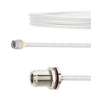 FAIRVIEW MICROWAVE FMCA2131-24 SMA MALE TO N FEMALE BULKHEAD CABLE FM-SR141TB COAX IN 24 INCH WITH LF SOLDER