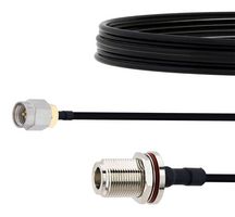 FAIRVIEW MICROWAVE FMCA2135-24 SMA MALE TO N FEMALE BULKHEAD CABLE FM-SR141TBJ COAX IN 24 INCH WITH LF SOLDER