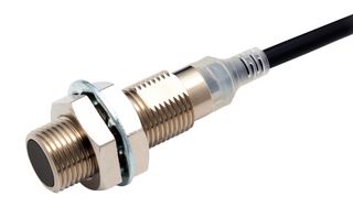 OMRON INDUSTRIAL AUTOMATION E2E-X2B1D12 2M Inductive Proximity Sensor, 3-Wire, PNP, NO, Cylindrical M12 Thread, Brass, 10VDC to 30VDC