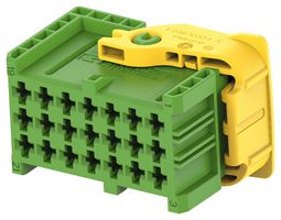 TE CONNECTIVITY 2379921-3 Automotive Connector Housing, Code C, Green, MCP 1.8/2.8 Series, Receptacle, 21 Positions
