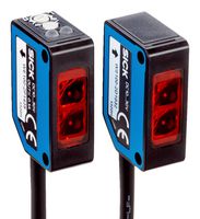 SICK WS/WE100-2P1409S06 Photoelectric Sensor, 33 m, PNP, Through Beam, Cable with 3 Pin M8 Connector, 10 to 30 VDC