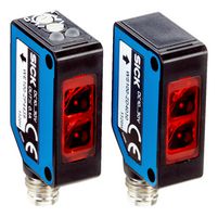 SICK WS/WE100-2N4439 Photoelectric Sensor, 33 m, NPN, Through Beam, 4 Pin M8 Connector, 10 to 30 VDC, W100-2 Series