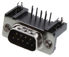 AMPHENOL COMMUNICATIONS SOLUTIONS L717SDE09P1ACH4R D Sub Connector, Standard, Plug, SD Series, 9 Contacts, DE, Solder