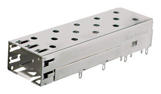 AMPHENOL COMMUNICATIONS SOLUTIONS U77A111430L1 Cage, SFP, 1 x 1 (Single), Without Heat Sink, Without Light Pipe, Through Hole, Solder Post