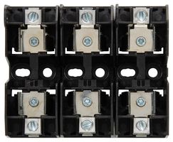 EATON BUSSMANN JM60060-3CR Fuseholder, Fuse Block, 600V, 60A, Class J, Box Lugs, 3 Pole