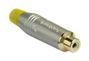 AMPHENOL AUDIO ACJR-SYL RCA (Phono) Audio / Video Connector, 2 Contacts, Receptacle, Gold Plated Contacts