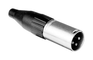 AMPHENOL AUDIO AC3MJ XLR Connector, 3 Contacts, Plug, Cable Mount, Silver Plated Contacts, Zinc Alloy Diecast Body