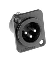 AMPHENOL AUDIO AC3MMDZB-AU XLR Connector, 3 Contacts, Plug, Panel Mount, Gold Plated Contacts, Zinc Alloy Diecast Body