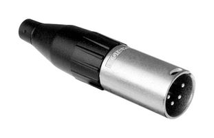 AMPHENOL AUDIO AC4MJ XLR Connector, 4 Contacts, Plug, Cable Mount, Silver Plated Contacts, Zinc Alloy Diecast Body
