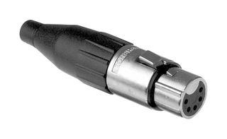 AMPHENOL AUDIO AC5F XLR Connector, 5 Contacts, Receptacle, Cable Mount, Silver Plated Contacts, Metal Body, AC Series