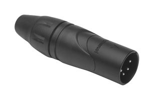 AMPHENOL AUDIO AX4MB-AU Conector XLR, 4 Contactos, Macho, Montaje de cable, Contactos con Recubrimiento de Oro, Metal
