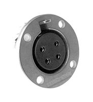 AMPHENOL AUDIO EP-6-13P XLR Connector, 6 Contacts, Receptacle, Panel Mount, Tin Plated Contacts, Zinc Diecast Body