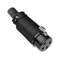 AMPHENOL AUDIO EP-8-11PB XLR Connector, 8 Contacts, Receptacle, Cable Mount, Tin Plated Contacts, Zinc Diecast Body