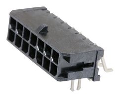 MOLEX 43045-1407 Pin Header, Power, 3 mm, 2 Rows, 14 Contacts, Surface Mount Right Angle