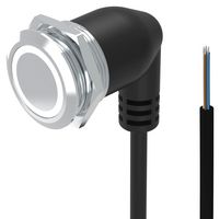 EAO 82-665C.2154 Vandal Resistant Switch, Ring Illuminated, 24V LED, 82 Series, 22 mm, SPDT, Maintained