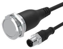 EAO 82-665G.1000 Vandal Resistant Switch, 82 Series, 22 mm, SPDT, Momentary, Round Flush Flat, Natural