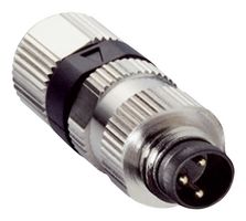 SICK STE-0803-GPC Sensor Connector, M8, Male, 3 Positions, IDC / IDT Pin, Straight Cable Mount
