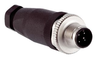 SICK STE-1205-G Sensor Connector, M12, Male, 5 Positions, Screw Pin, Straight Cable Mount