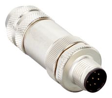 SICK STE-1208-GA Sensor Connector, M12, Male, 8 Positions, Screw Pin, Straight Cable Mount