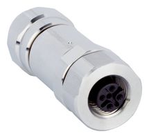 SICK YF12ES5-0075S5586A Sensor Connector, M12, Female, 5 Positions, Screw Socket, Straight Cable Mount