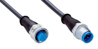 SICK YF2A15-100UB5M2A15 Cable de Sensor, Codificado A, Negro, Receptáculo M12, Plug M12, 5 Posiciones, 10 m, 32.8ft