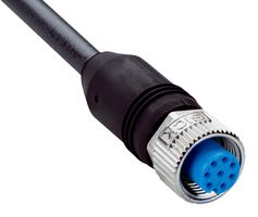 SICK YF2A28-250UA6XLEAX Cable de Sensor, Codificado A, Negro, Receptáculo M12, Extremo Libre, 8 Posiciones, 25 m, 82ft
