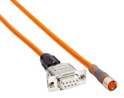 SICK YF8U14-020VA3FDSA9 Sensor Cable, 4 Position/9 Position, M8 Receptacle, D Sub Receptacle, 2 m, 6.6 ft
