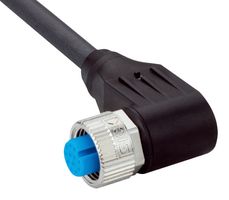 SICK YG2A1B-050UD1XLEAX Sensor Cable, A Coded, Black, 90° M12 Receptacle, Free End, 12 Positions, 5 m, 16.4 ft