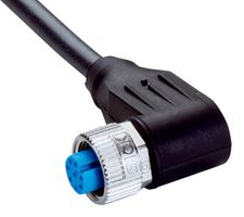 SICK YG2A18-100UA5XLEAX Sensor Cable, A Coded, Black, 90° M12 Receptacle, Free End, 8 Positions, 10 m, 32.8 ft