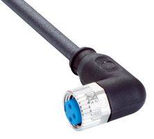SICK YG8U13-100UB1XLEAX Sensor Cable, A Coded, Black, 90° M8 Receptacle, Free End, 3 Positions, 10 m, 32.8 ft